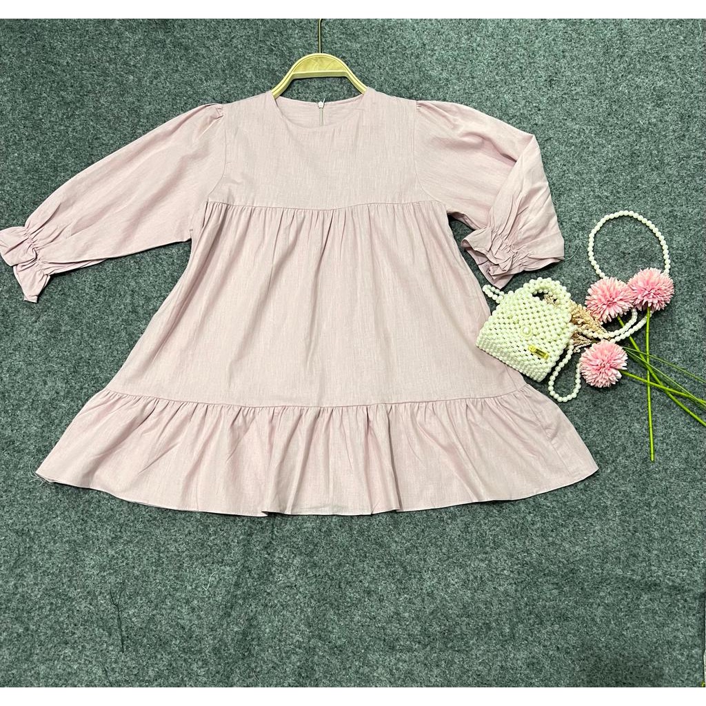 Jimmedy.id - Dress Anak Perempuan Simple Bahan Katun Umur 3-8 Tahun