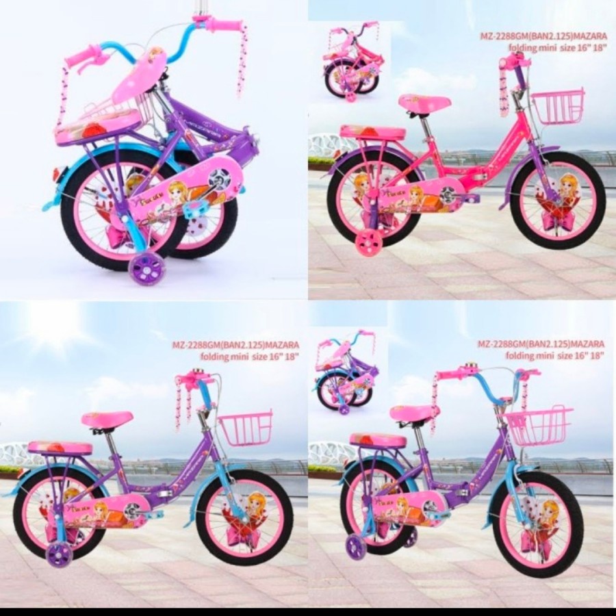 Sepeda Anak Lipat Mini 16 Inch Mazara MZ 2288 GM New