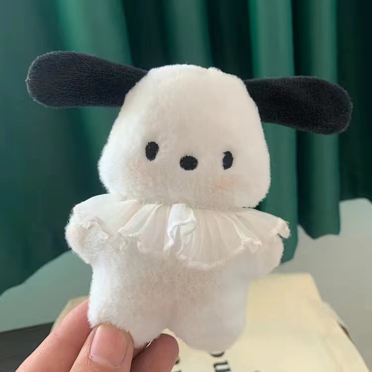 5 /10 /12cm Lucu Boneka Mewah Liontin Kartun Sanrio Pochacco Boneka Anjing Mainan Gantungan Kunci Untuk Anak Perempuan Dekorasi Tas Sekolah Kantor Supply Hadiah Kreatif