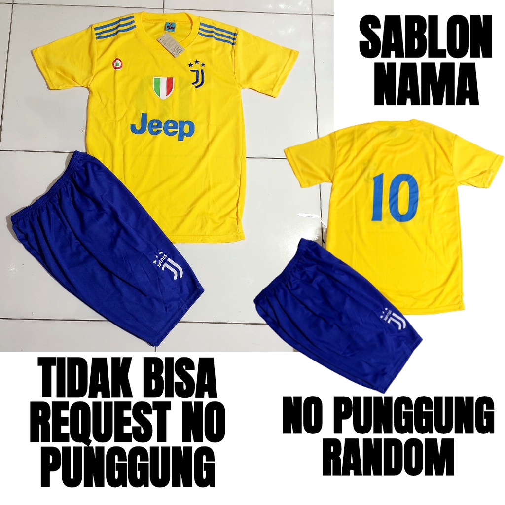 setelan baju bola anak/setelan baju futsal/baju bola juventis/baju futsal murah