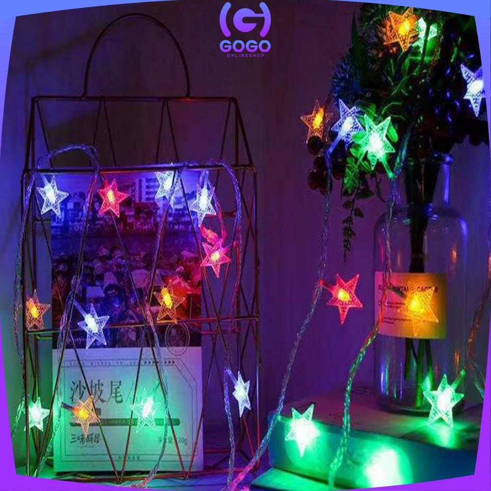 GOGO-C774 Lampu Tumblr Bintang Warna Warni Hias Natal Dekorasi Rumah Kamar Tidur Light Star Lamp / Lampu Tumbler LED Natal Tahan Air