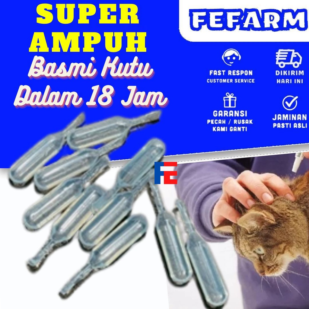 Obat Kutu tetes 1 ml. Kutu Musnah Dalam Hitungan Jam Kucing FEFARM