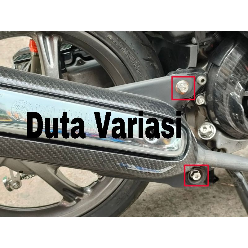 NACOM DV  Baut 2Kunci Pegangan Knalpot Mio / Smile, Fino Karbu