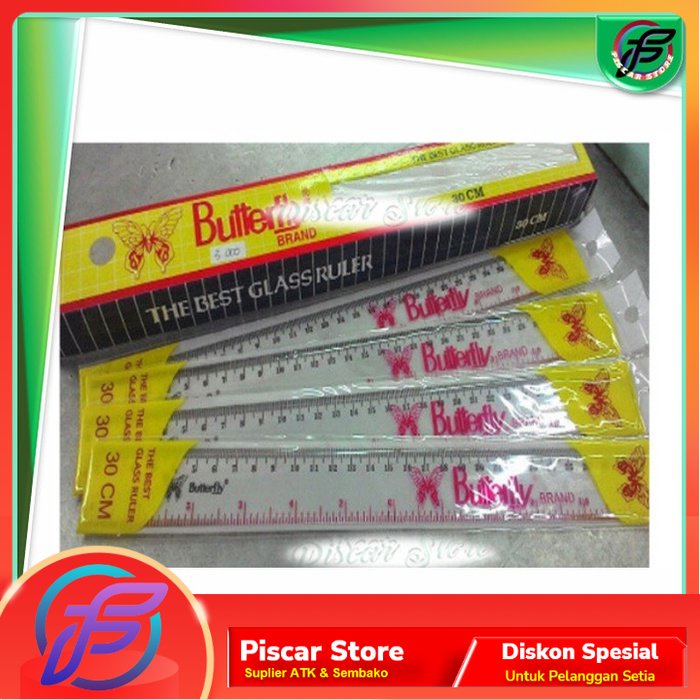 

Penggaris / Mistar butterfly 30cm / Rol / Ruller 30cm butterfly
