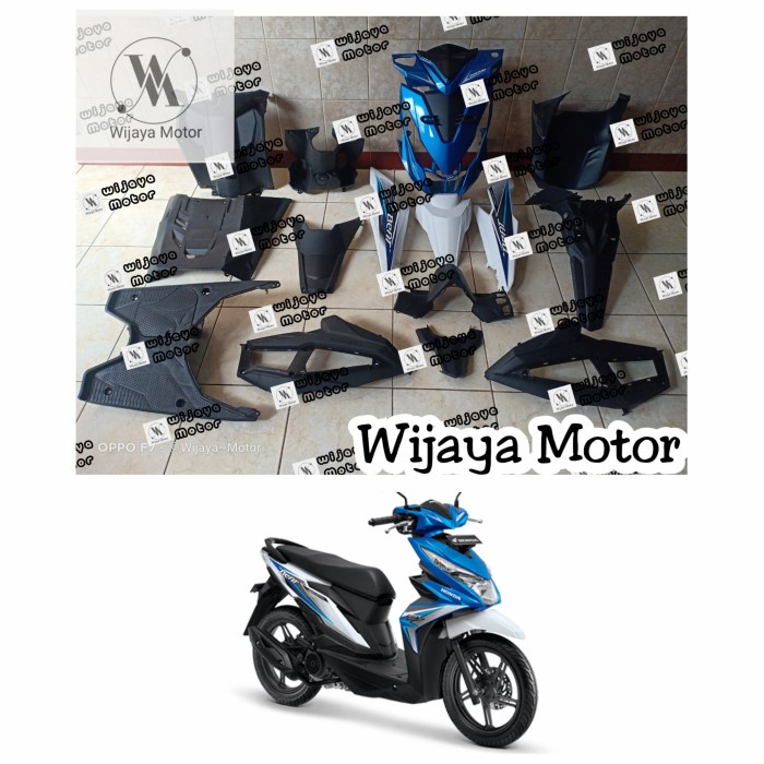 coverbody full body kasar halus full set honda beat fi esp 2016-2019 wijaya motor