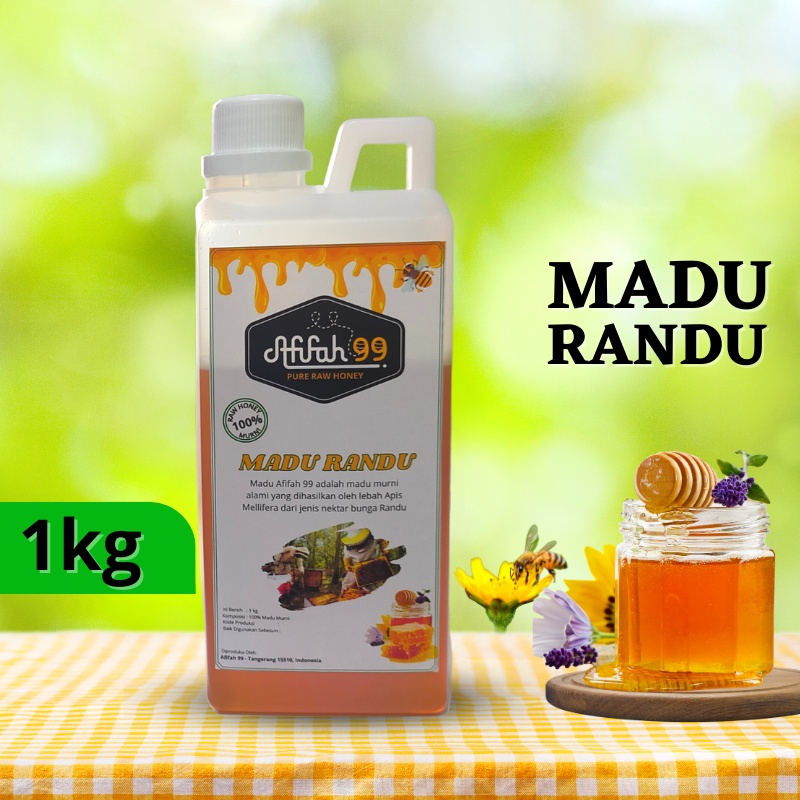 

Madu Afifah 99 Madu Murni Asli Nektar Randu 1kg Madu Randu 100% Alami Pure Natural Raw Honey