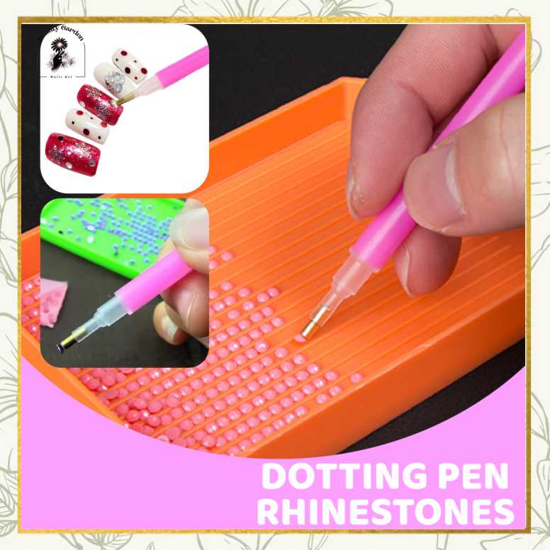 【 COD 】 Dotting Pen Picker Acc Rhinestone Pink/Pen Stick Magnet Aksesoris Kuku