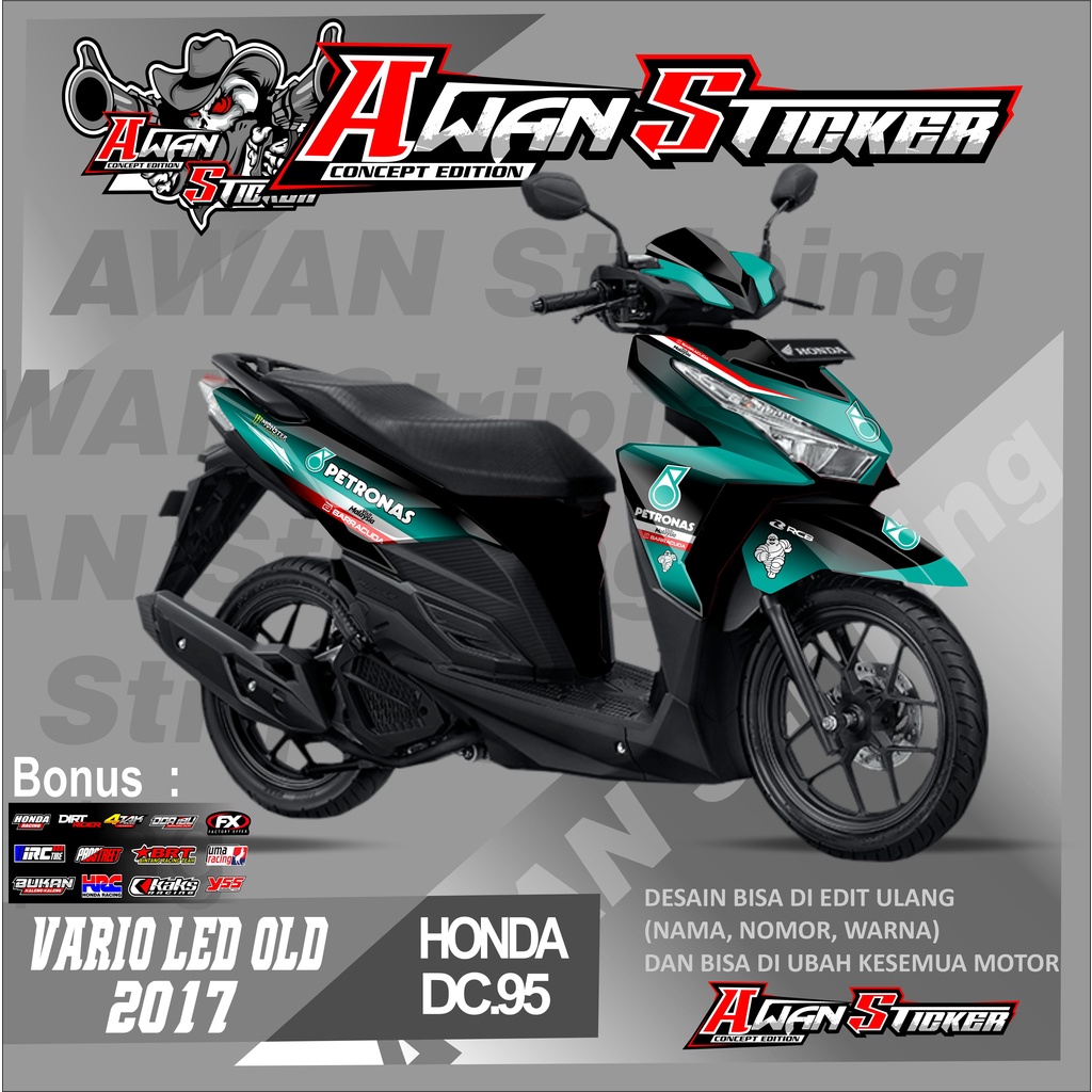 Decal Sticker Vario  125-150 2017 Fullbody - Dekal Stiker Custom Desain Vario petronas  kode dc.95 p