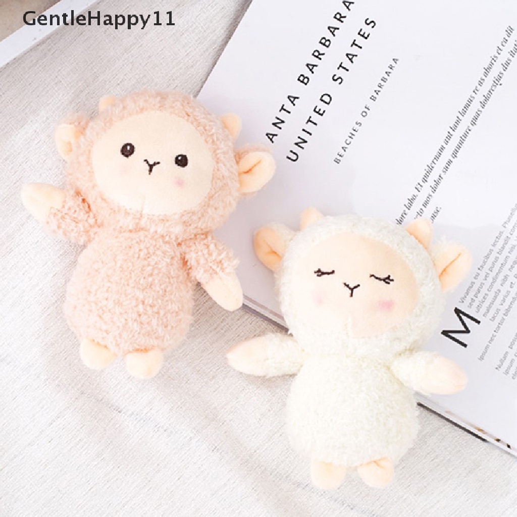 Gentlehappy 12 cm Domba Mainan Mewah Boneka Boneka Liontin Tas Hewan Dekorasi Domba Ransel Keychain Mainan Anak/Pacar Hadiah id