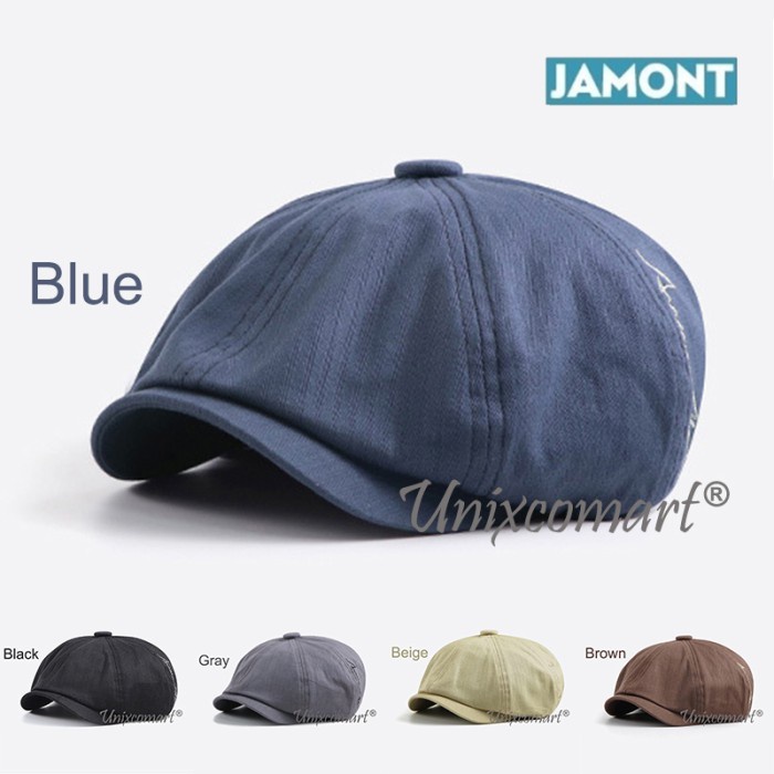 Topi Jamont British Style Beret Topi Newsboy Flat Hat Pelukis Patino Retro