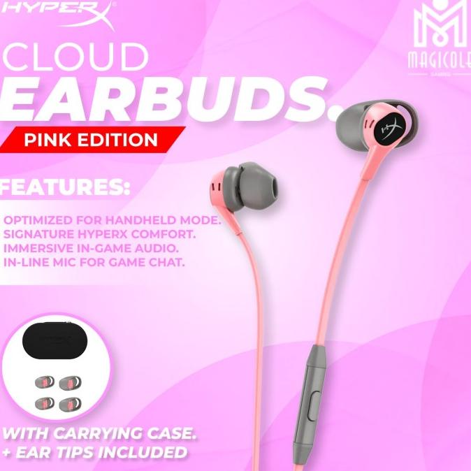 HyperX Cloud Earbuds Pink Edition Gaming Earphone with Microphone