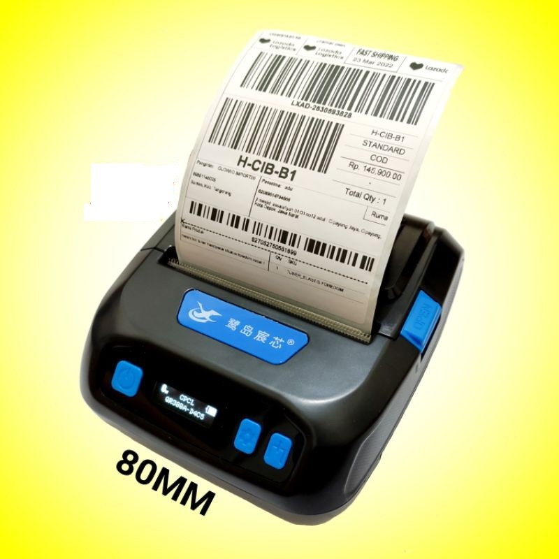 Printer bluetooth thermal 80 mm cetak resi nota label