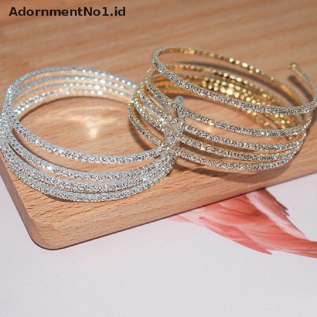 [AdornmentNo1] Gelang Mutiara Imitasi Multilayer Stretchable Pearl Bracelet Gelang Mutiara Untuk Wanita Hadiah Perhiasan Pengantin [ID]