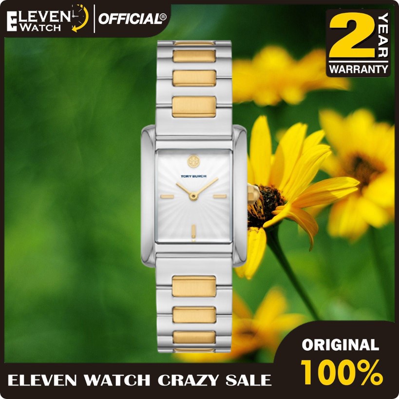[Promo] Jam Tangan Wanita Tory Burch TBW1024 / TBW-1024 The Eleanor Two-Tone Gold Stainless Steel Br