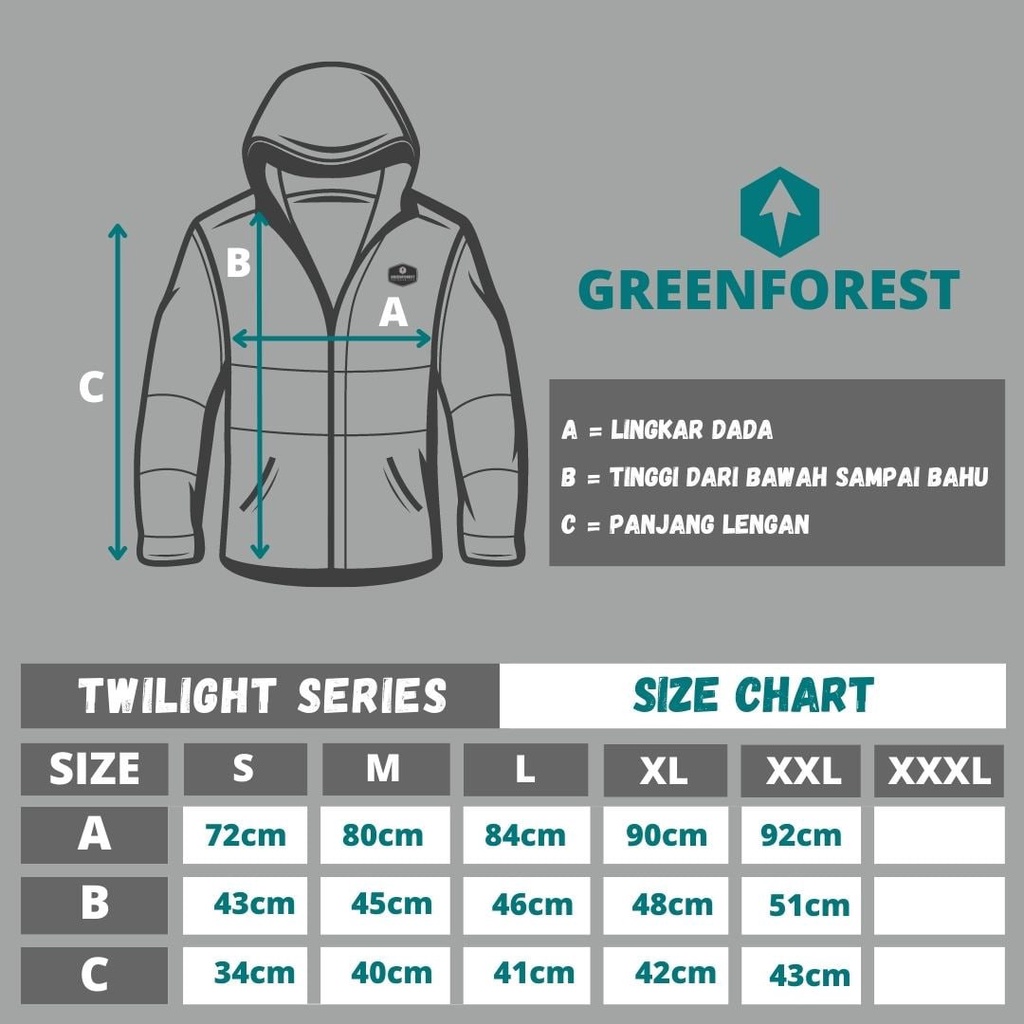 Greenforest Twilight Jaket Gunung Anak Waterproof Original 2 - 10 tahun