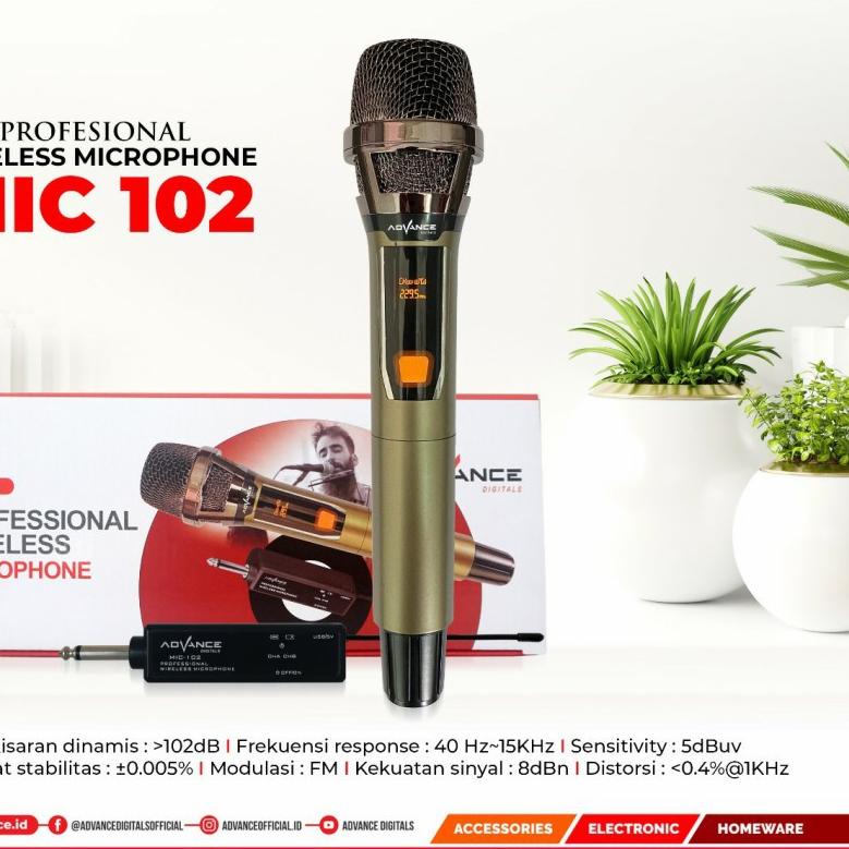 ➩ TERLARISSS  Profesional Microphone Wireless Advance Mic-102 ~ CANTER STORE ( COD ) ❊