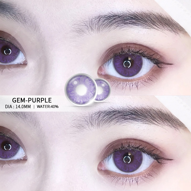 (COD)Menyinarimu GEM Softlens Minus(-1~-6) Softlens Pink Lensa Mata Penuh Gaya Dan Cantik Softlens Brown Warna Lensa Kontak Soflen 2023 DIA 14.0MM New Dubai Import Premium Big Eye  Softlen