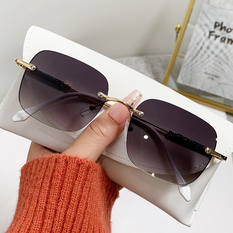 Kacamata Hitam Fashion Square Shades Untuk Wanita/Pria Eyewear