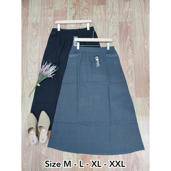 ROK KERJA KLOK A IMPORT PREMIUM // ROK POLOS WANITA // ROK PAYUNG WANITA