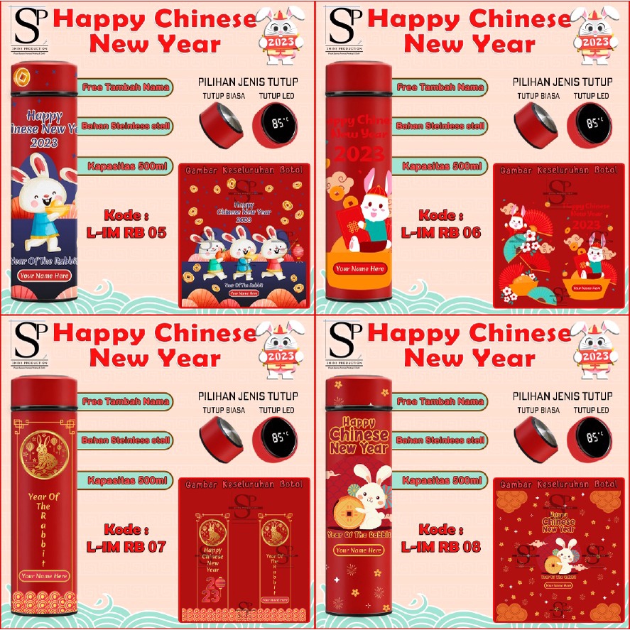 Botol Termos Imlek Tumbler Indicator LED Chinese New Year