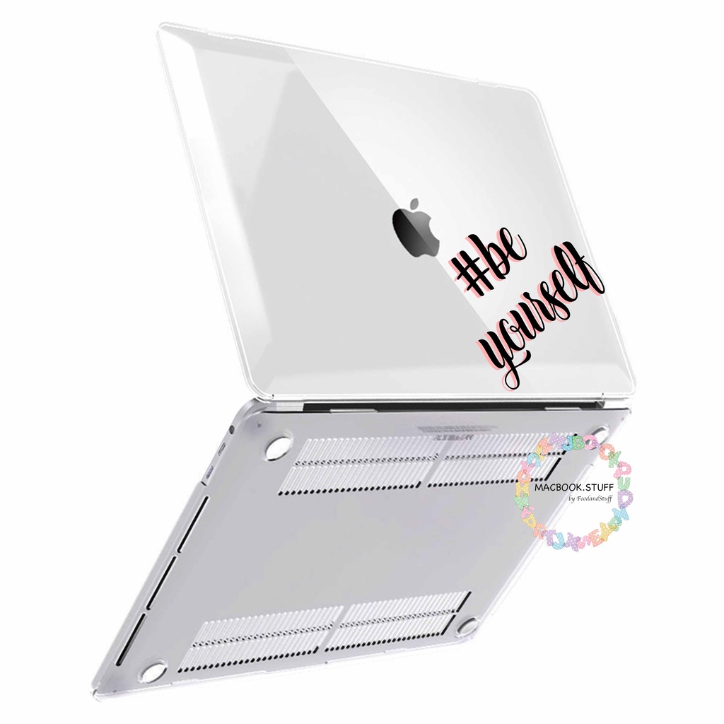 CUSTOM TRANS #WORD NAMA MACBOOK Case Clear TRANSPARAN Bening NEW AIR PRO RETINA 11 12 13 14 15 16 INCH NON /  WITH CD ROOM / TOUCHBAR / TOUCH ID / M1 2020 2021 2022