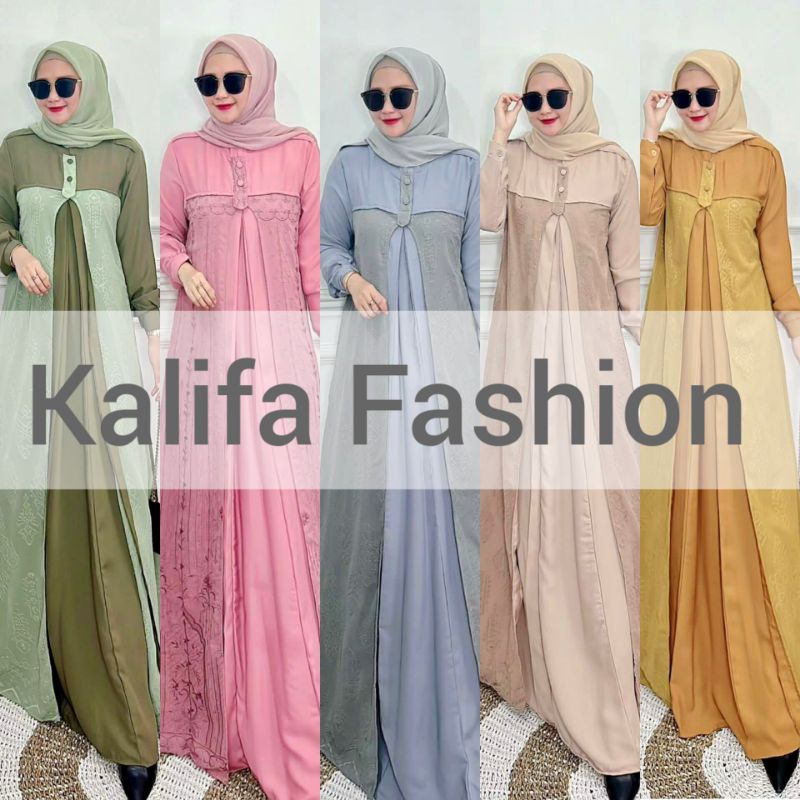 Aini Dress Ori Deyura / Dress Syari / Gamis Syari / Dress Pesta Mewah / Dress Syar'i Polos / Dress D