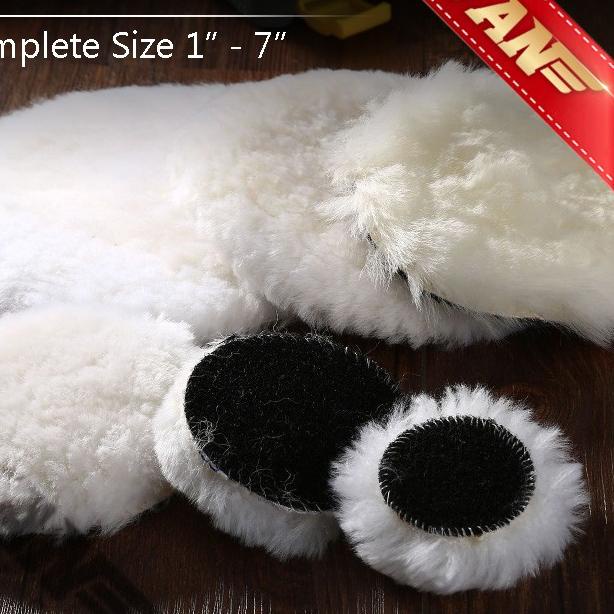 Terjamin  Wool Pad Velcro / Wool Finishing Polish / Busa Wool Poles Mobil Ukuran 1 inch - 7 inch