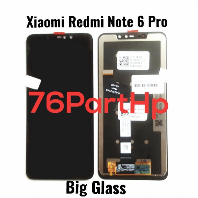 Lcd Touchscreen Fullset Xiaomi Redmi Note 6 Pro - Big Glass - Hitam