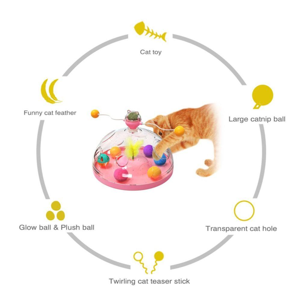 Mainan Kucing Nanas Meja Putar Interaktif Kreatif Mainan Edukasi Hewan Peliharaan