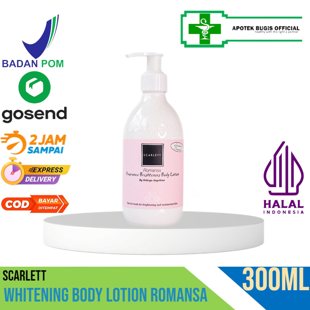 Scarlett Whitening Body Lotion Romansa 300 ml