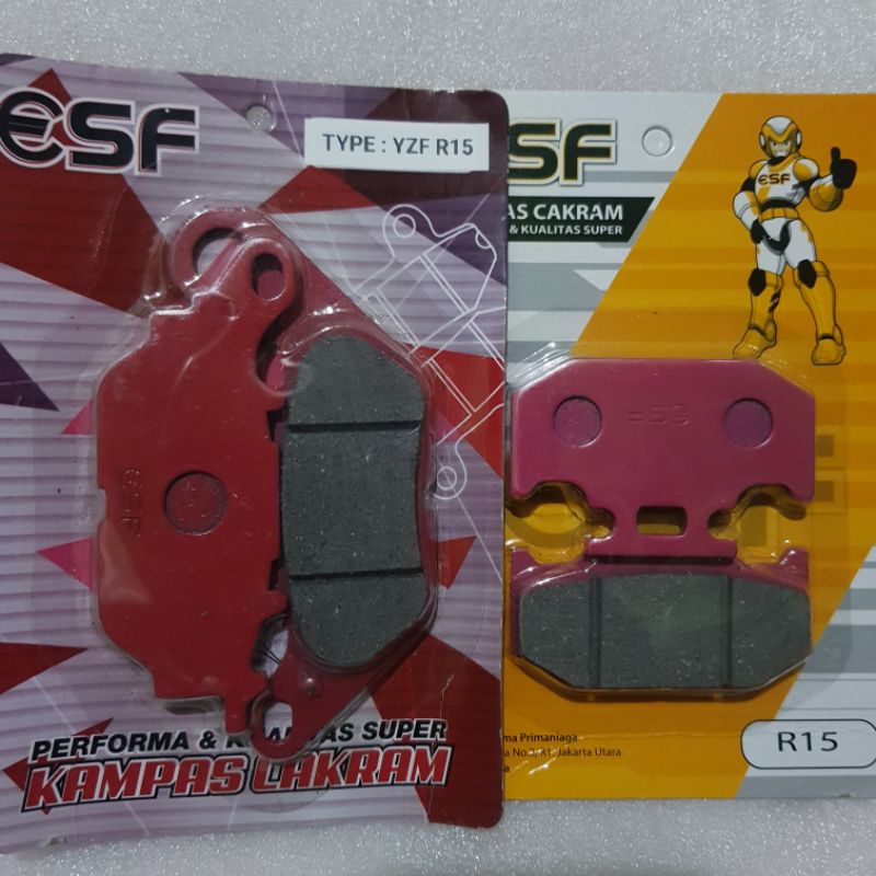 PAKET KAMPAS REM DISPAD YZF R15 V3 / VIXION R / MT15 / XSR 155 DEPAN BELAKANG