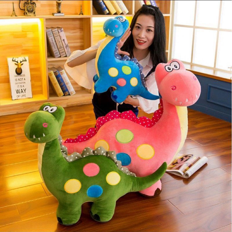 Boneka Dinosaurus Tompel Warna Warni Lucu Bahan Lembut 6 Varian Warna Berlabel SNI Bisa COD