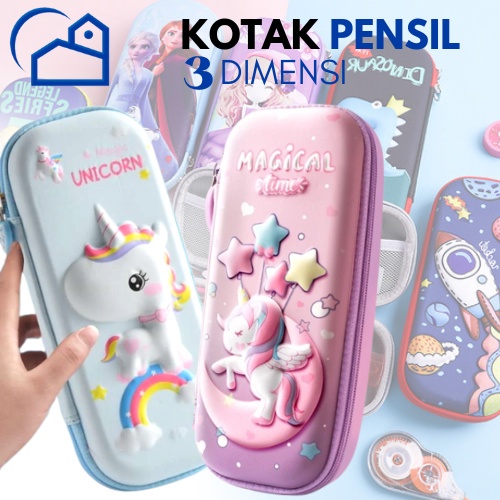 Kotak Pensil 3D Anti Air  Karakter Lucu Kotak Pensil Anak Kotak Pensil 3Dimensi