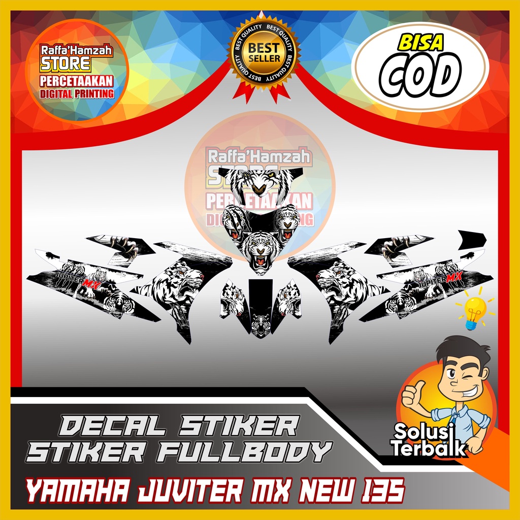 Decal New Jupiter MX 135 Decal Motor Yamaha New Jupiter MX 135 Decal jupiter mx 135 harimau putih