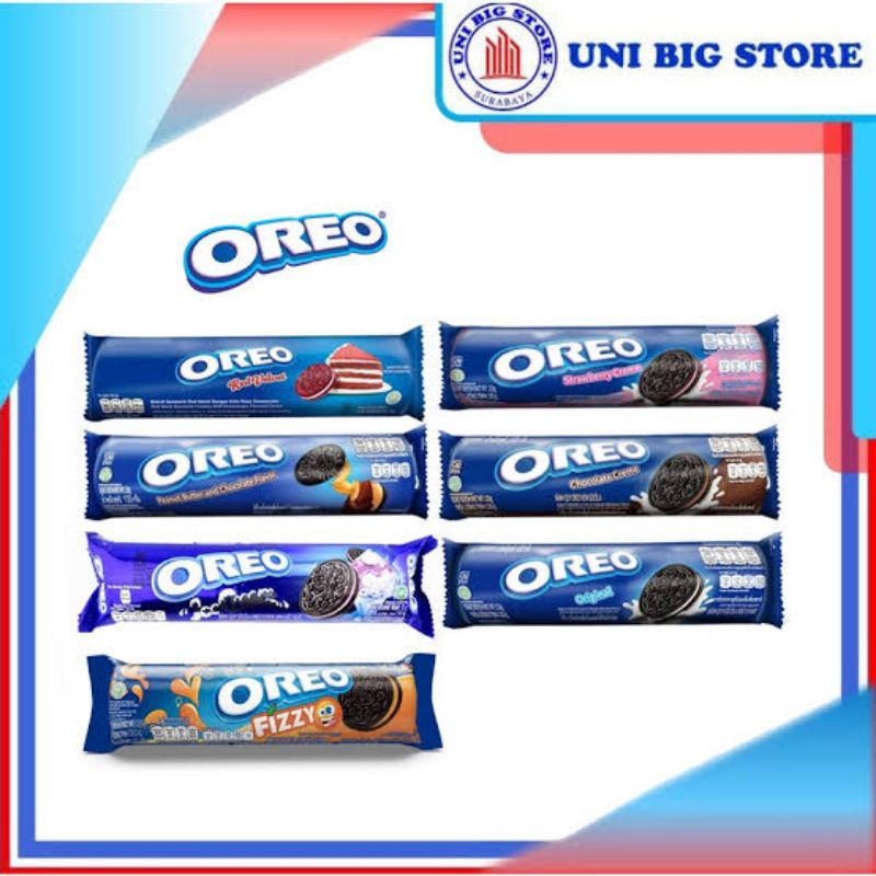 

OREO BISKUIT COKLAT 123,5GR BISKUIT ROTI COKLAT OREO BERLAPIS COKLAT OREO