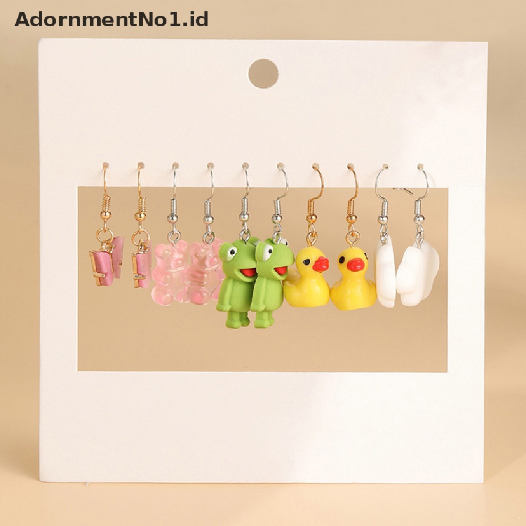 [AdornmentNo1] Kartun Kupu-Kupu Bebek Anting Set Untuk Wanita Gadis Geometris Lucu Hati Jamur Drop Earrings Tren Perhiasan Anak Hadiah [ID]