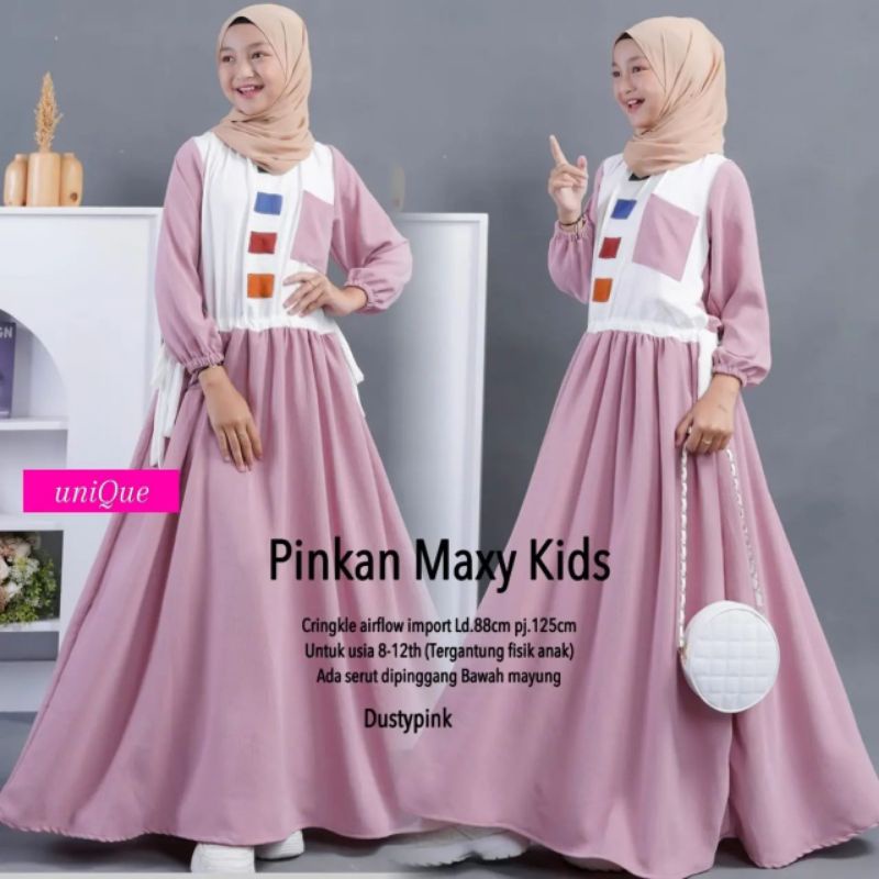 PINKAN MAXY GAMIS CRINKLE REMAJA TERBARU