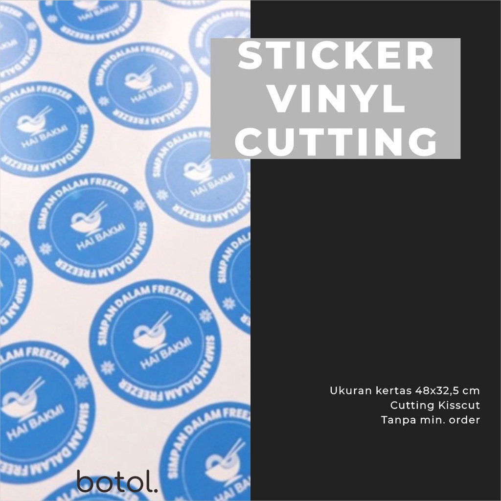 

Sticker Vinyl Cutting / Cetak Stiker Print+Cutting Stiker Vynil/Stiker Sticker Produk / Label Kemasan