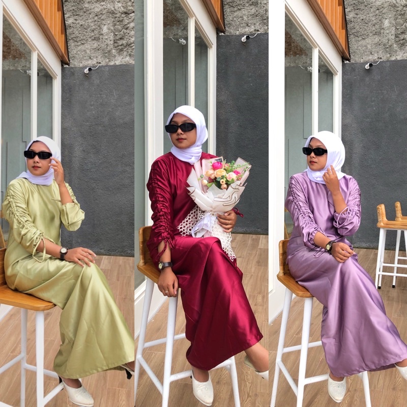 SATIN DRESS SILK/SATIN DRESS MURAH/BAJU KONDANGAN BRIDESMAID