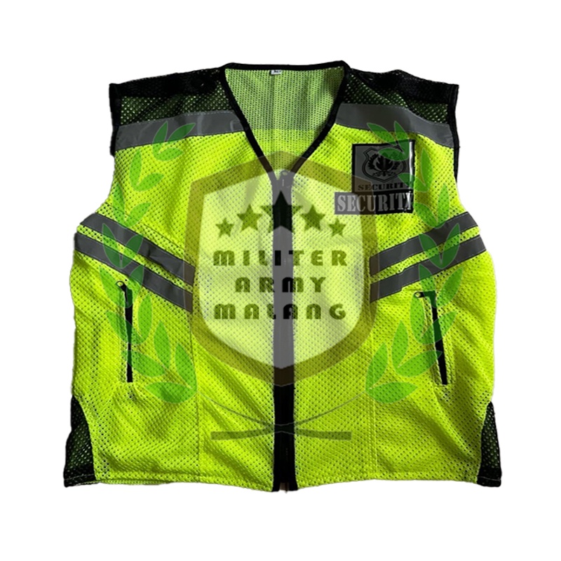Rompi Dinas Security Satpam Rompi Lapangan Security/Rompi Security Satpam List Hitam Terbaik.