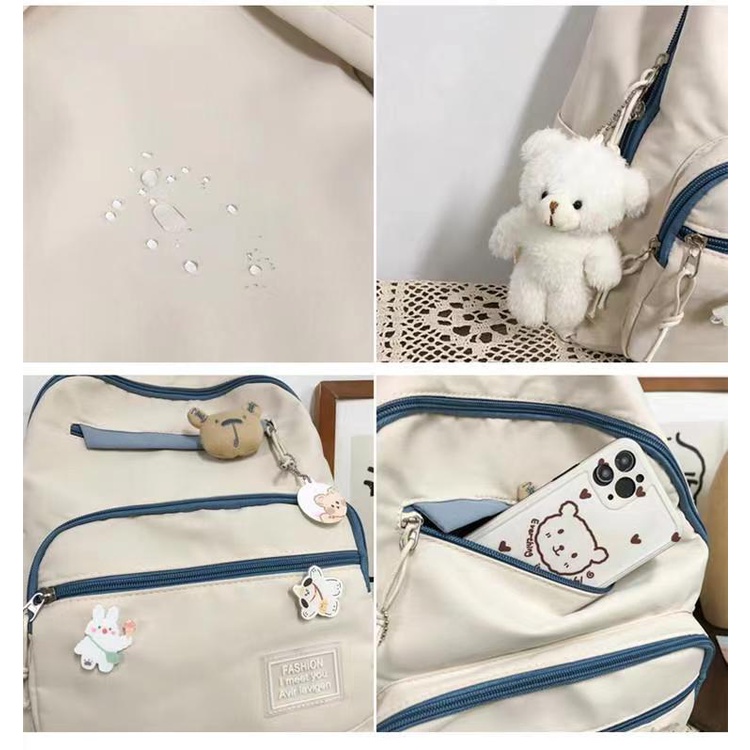 2336, tas ransel wanita gantungan boneka import fashion tas back pag wanita terkiniian cantik tas kuliah tas sekolah