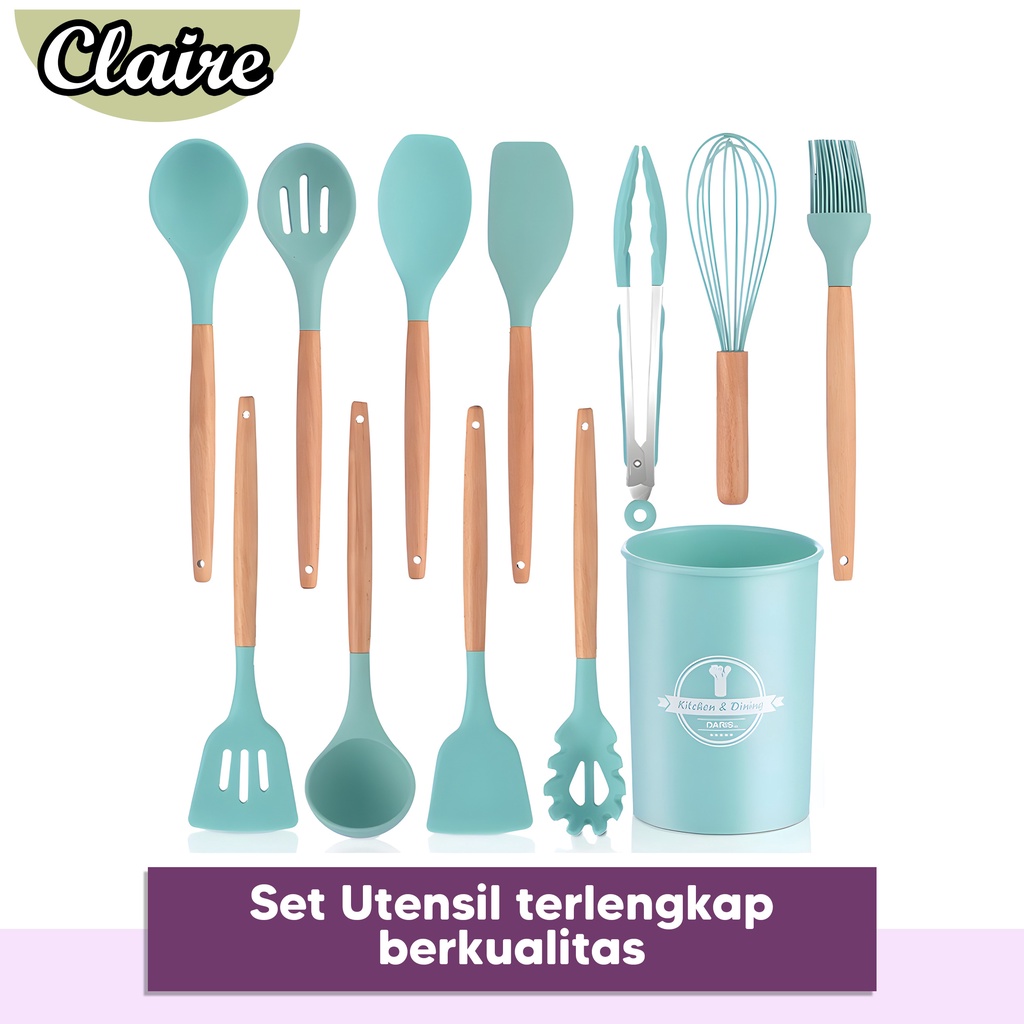 SET SPATULA 11 PCS / SPATULA ANTI LENGKET / SPATULA ALAT DAPUR