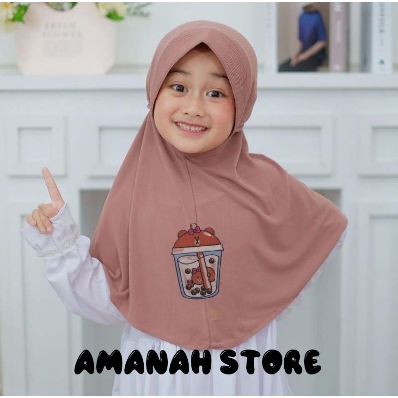 jilbab anak tk 4-5 tahun hijab anak Tk BOBA hijab perempuan krudung anak kecil