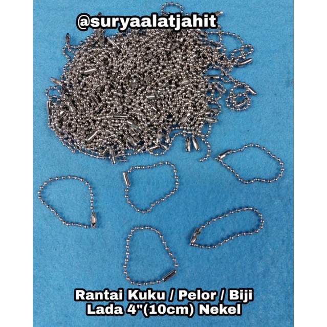 Rantai Kuku 4in/10cm Nekel @1pak =rp.105.000/1000pcs