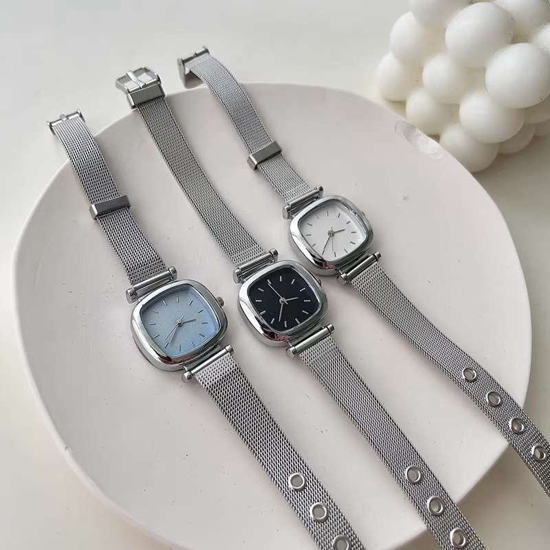 Jam Tangan Wanita rantai pasir Stainless Steel Anti karat Ulzzang