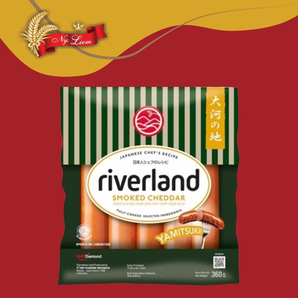 RIVERLAND Sosis Sapi Ala Jepang - SMOKED CHEDDAR 360 gram