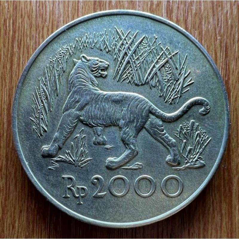 Koin perak 2000 macan 1974 #708