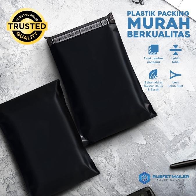 

PLASTIK POLIMAILER POLYMAILER PACKING ONLINE HITAM POLOS MURAH 28X40 bird01