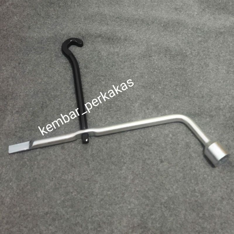 Kunci roda 21 mm &amp; handle set pemutar dongkrak /pelepas ban serep kijang inova,Fortuner &amp; Hilux