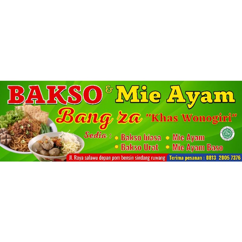 Jual Cetak Spanduk Ukuran 2x1 Meter Sepanduk Mie Ayam Bakso Free